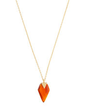 Healing Stones Gold-Plated Carnelian Necklace, , large