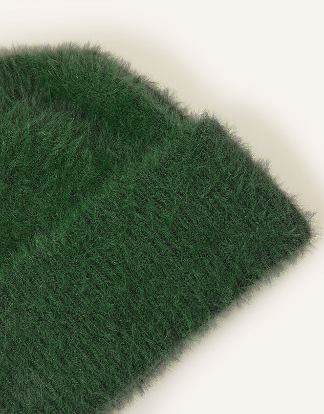 Fluffy Beanie , Green (LIGHT GREEN), large