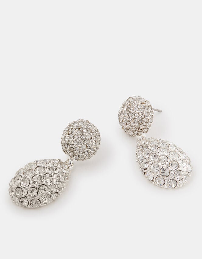 Double Drop Diamant&eacute; Earrings, , large