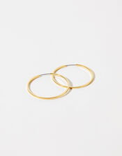 Gold-Plated Medium Hoop Earrings, , large