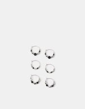 3-Pack Beaded Wire Huggie Hoop Earrings, , large