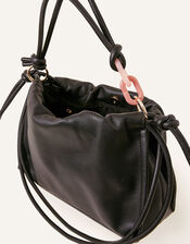 Ruched Small Shoulder Bag, , large