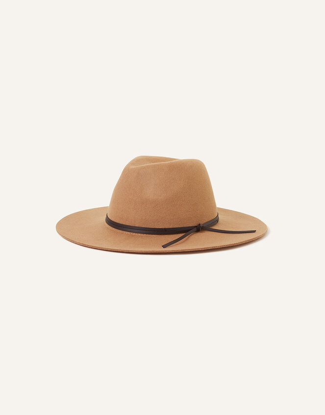 Wool Fedora, Camel (CAMEL), large