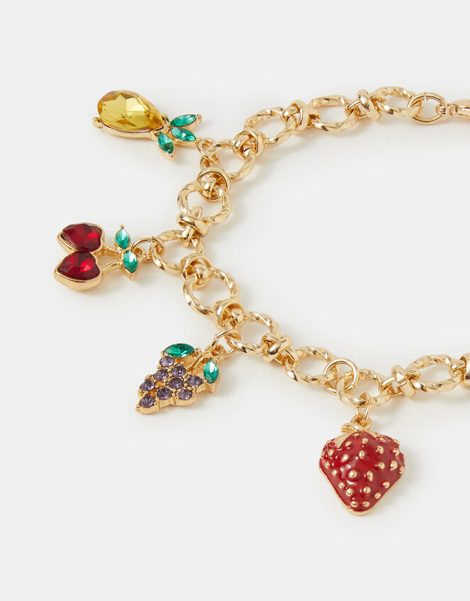 Diamant&eacute; Fruit Charm Bracelet, , large