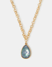 Jewel Teardrop Pendant Necklace, , large