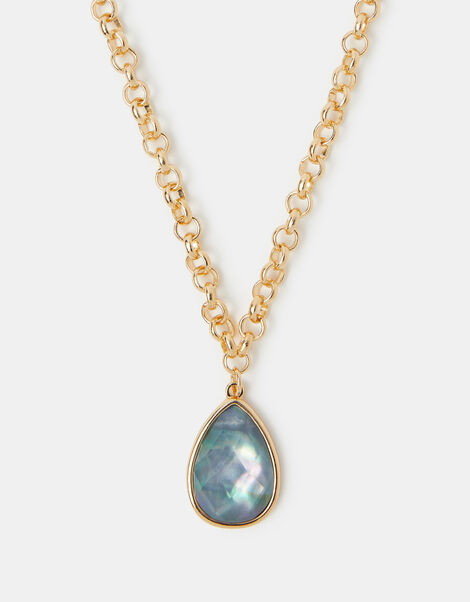 Jewel Teardrop Pendant Necklace, , large