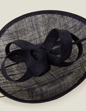 Loop Quil Disc Fascinator, Blue (NAVY), large
