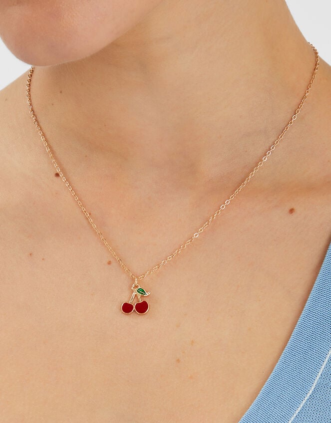 Cherry Pendant Necklace, , large