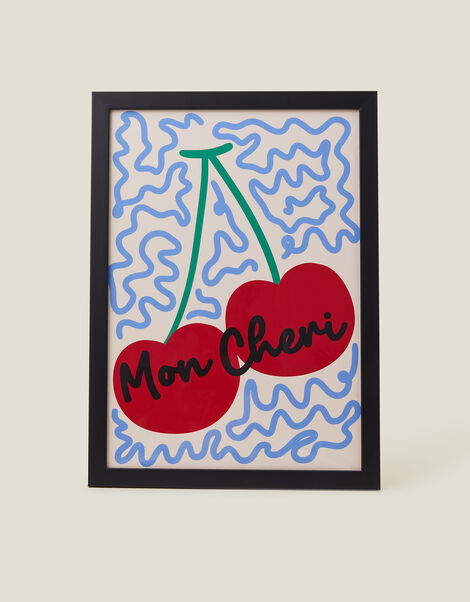 Pink Giraffe Print Co Mon Cheri Framed A3 Art Print, , large