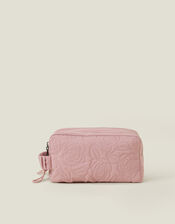 Floral Quilted Nylon Make Up Bag, , large