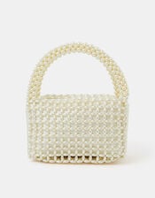 Bridal Cloud Pearl Beaded Mini Bag, , large