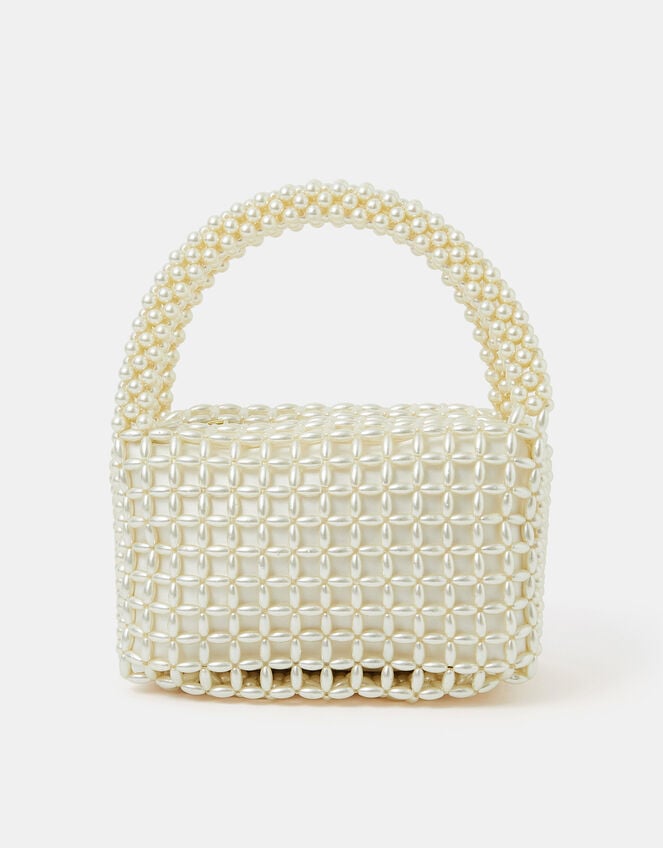 Bridal Cloud Pearl Beaded Mini Bag, , large