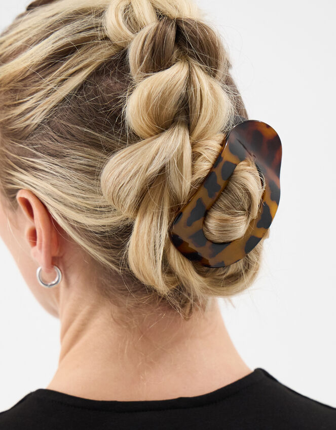 Flat Cut Out Tort Claw Clip, , large