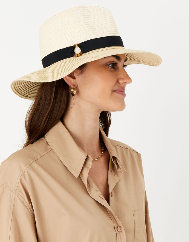 Mono Chic Braid Fedora, Natural (NATURAL), large
