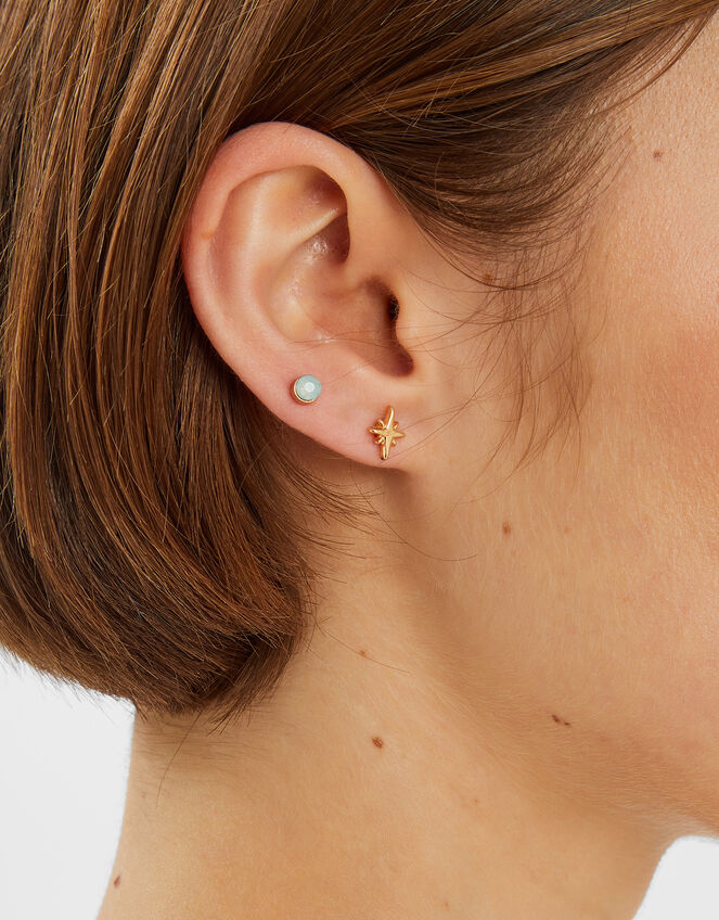 10-Pack Pearl Charm Stud & Hoop Earrings, , large