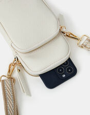 Webbing Strap Phone Bag, Cream (CREAM), large