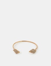 Pavé Shell Bangle Bracelet, , large