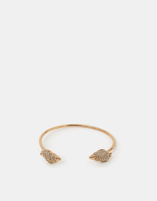 Pavé Shell Bangle Bracelet, , large