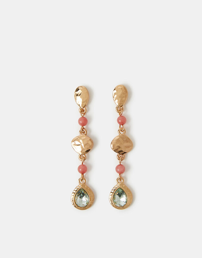 Gem Long Drop Earrings, , large