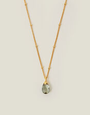 14ct Gold-Plated Pear Drop Pendant Necklace, , large
