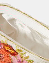 Beaded Flower Clutch Bag, , large