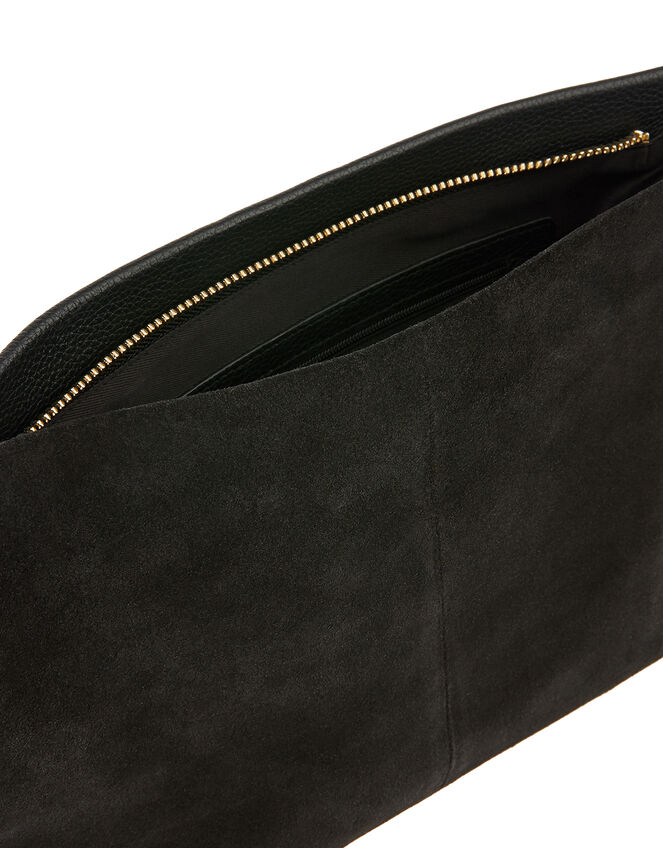 Jane Leather and Suede Clutch Bag, , large