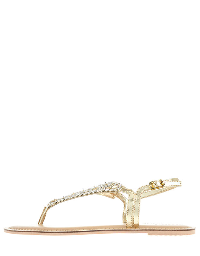 Athena Embellished Sandal, Metalic (METALLICS), large