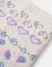 Girls Heart Fair Isle Snood, Multi (PASTEL MULTI), large