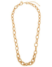 Gold-Plated Chunky Oval Link Chain Necklace, , large
