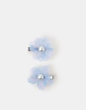 2-Pack Girls Pearl Flower Hair Clips, , large