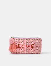 Heart Print Pencil Case, , large