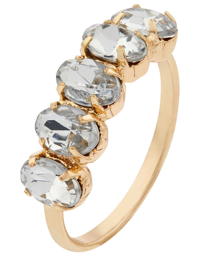 Oval Crystal Ring, White (CRYSTAL), large