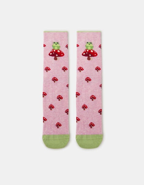 Frog Toadstool Print Socks , , large