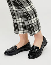 Crinkle Patent Loafers, Black (BLACK), large