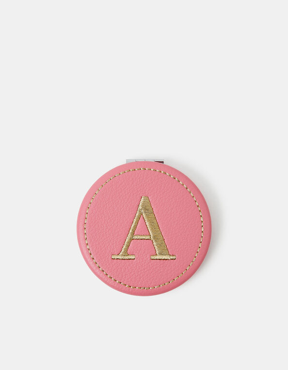 Initial Compact Mirror, Pink (PINK), large