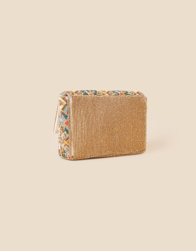 Tile Print Hand-Embellished Clutch Bag, , large