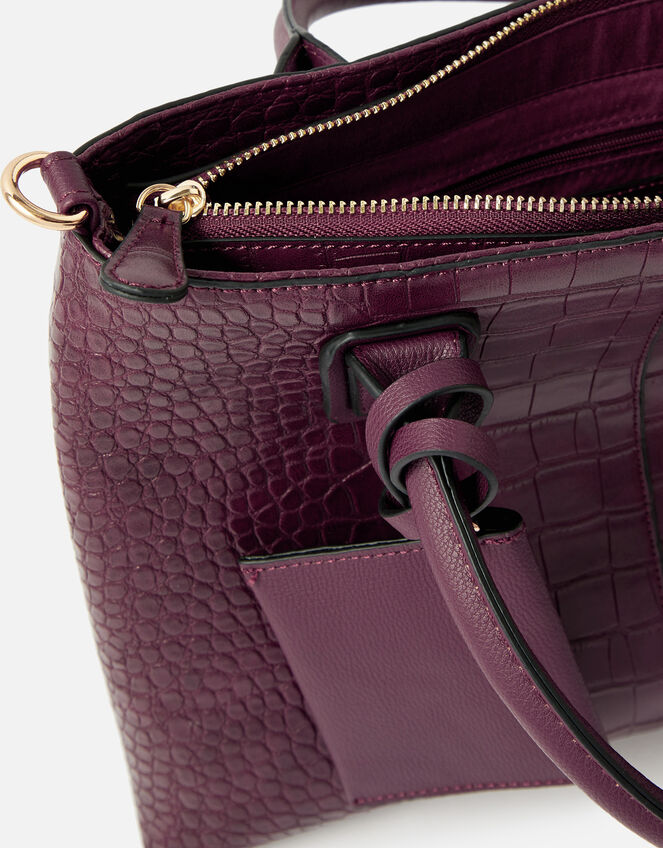 Caroline Handheld Bag, Red (BURGUNDY), large
