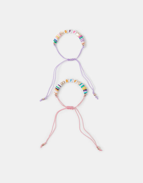 2-Pack Girls Beaded Cord Friendship Bracelets, , large