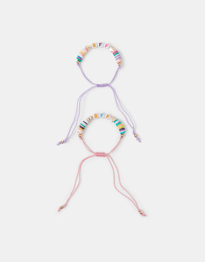2-Pack Girls Beaded Cord Friendship Bracelets, , large