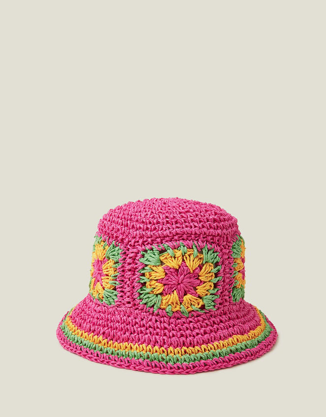 Girls Crochet Packable Hat, Pink (PINK), large