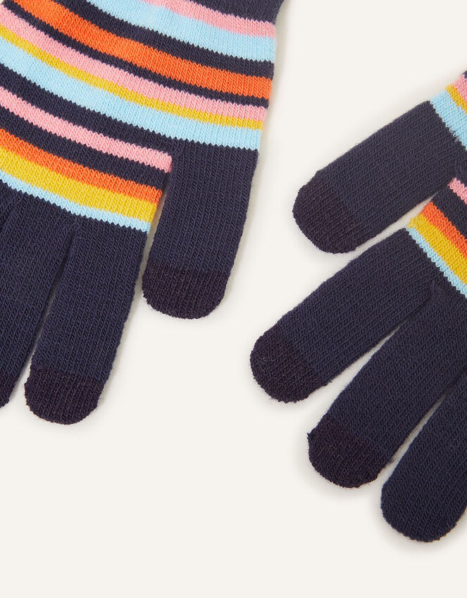 Stripe Stretch Touch Gloves, , large