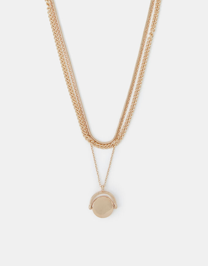 3-Pack Spinner Pendant Necklaces, , large