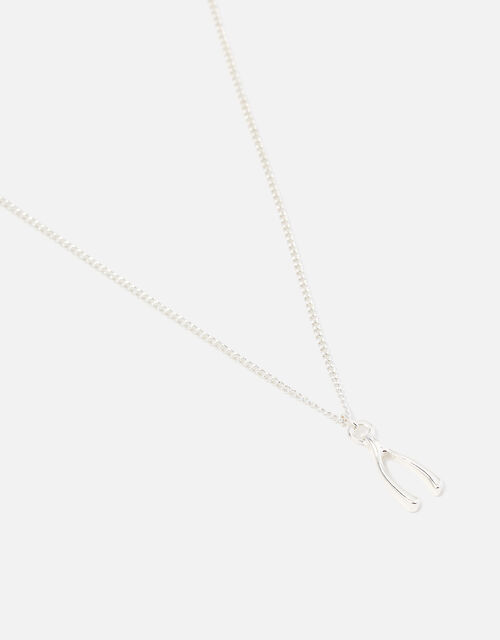 Wishbone Pendant Necklace, , large