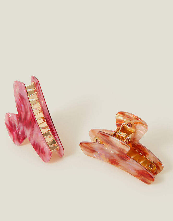 2-Pack Marble Resin Claw Clips, , large