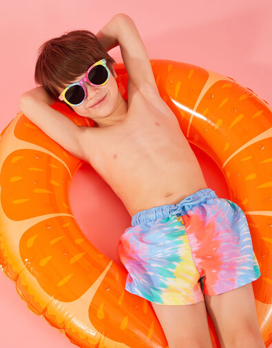 Kids Tie Dye Swim Shorts Multi, Multi (BRIGHTS-MULTI), large