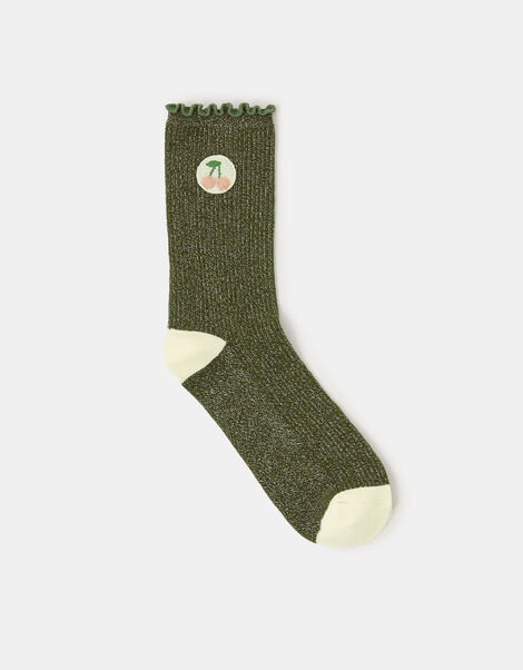 Glitter Cherry Sock, , large