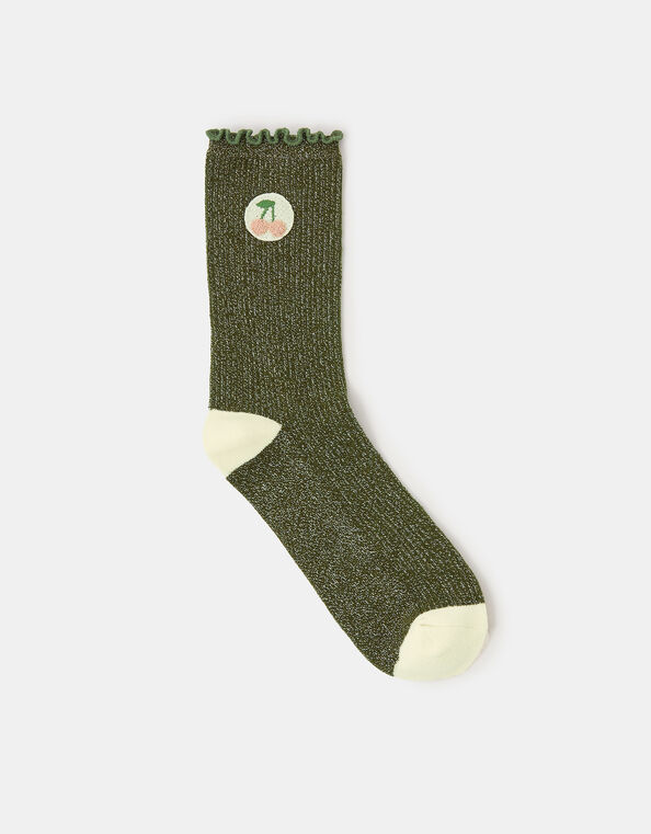 Glitter Cherry Sock, , large