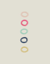 5-Pack Girls Spiral Hairbands, , large