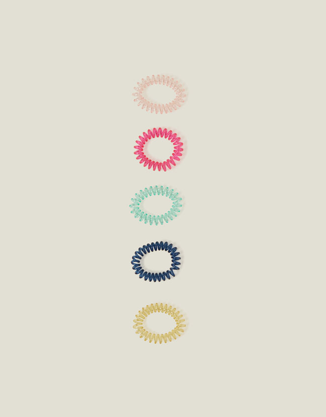 5-Pack Girls Spiral Hairbands, , large