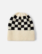 Checkerboard Beanie Hat, , large